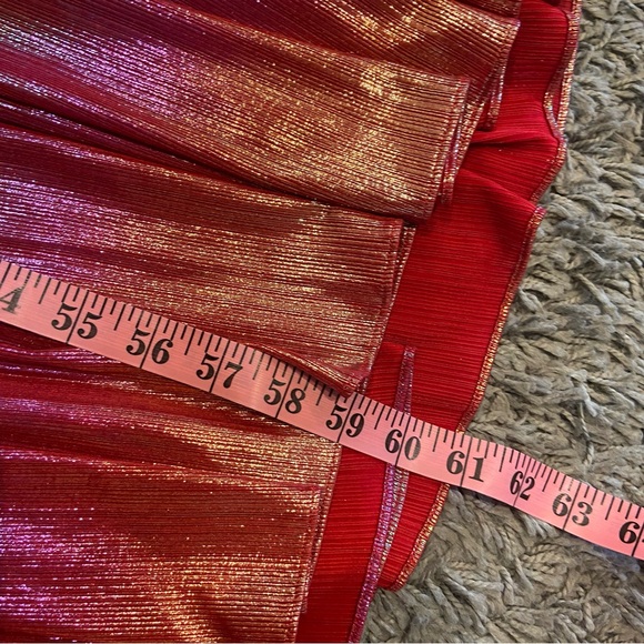 Retrofete NEW Jett Dress Rainbow Orange Ombre Red Metallic Cut Out Maxi M $675.0 - Picture 16 of 16